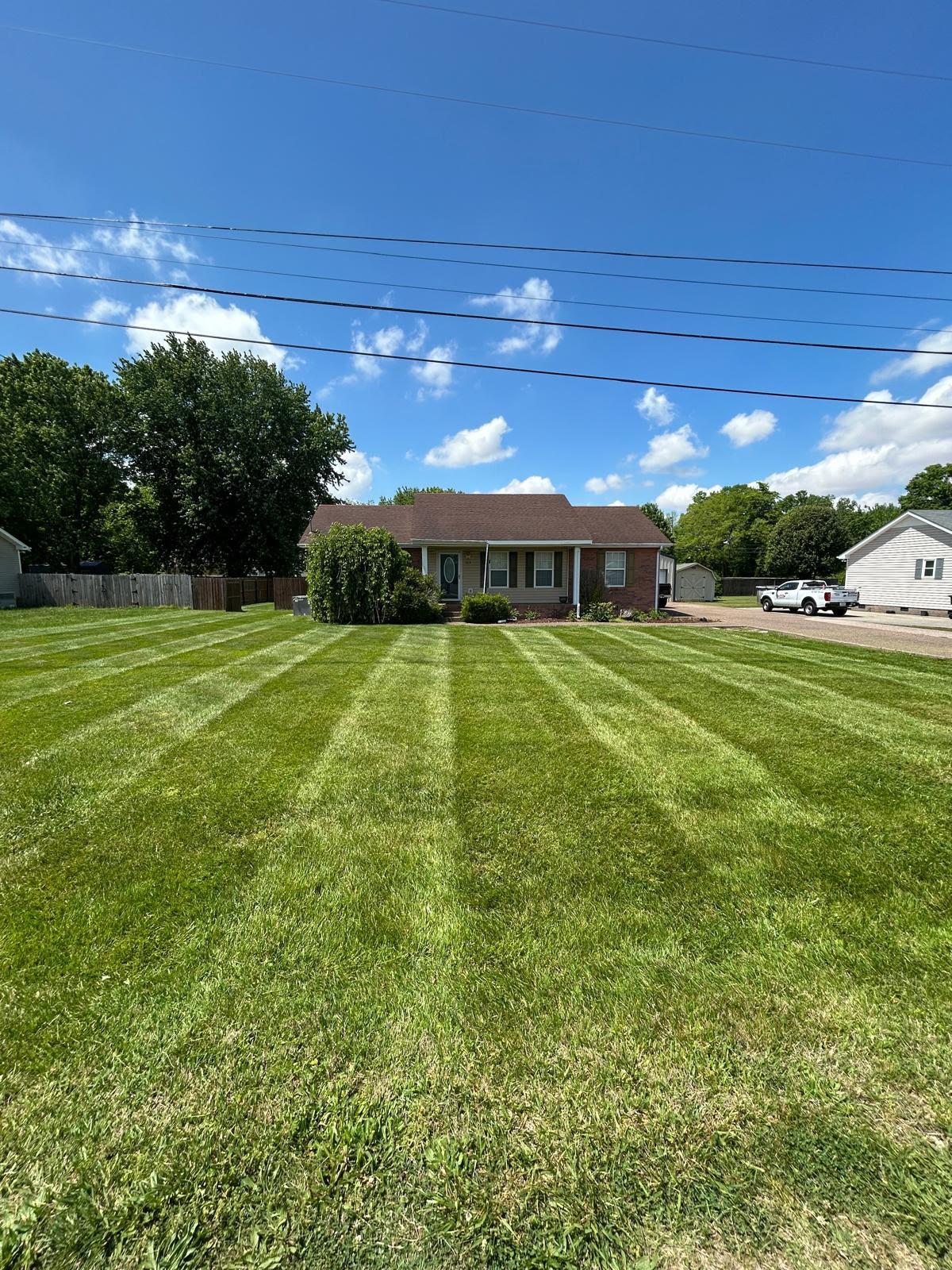 Clean lawn finish after mowing
